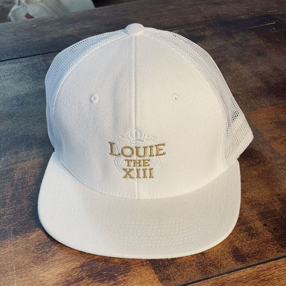 Louie the XIII Snapback Pitbull Original Rare Cap White Mesh Back EUC